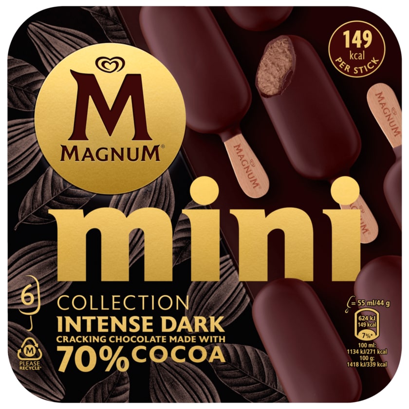 Magnum Mini Intense Dark Eis am Stiel 6x55 ml